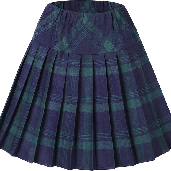 NWOT! Urban CoCo Women's Elastic Waist Plaid Pleated Tartan Skater Mini Skirt - Picture 1 of 6